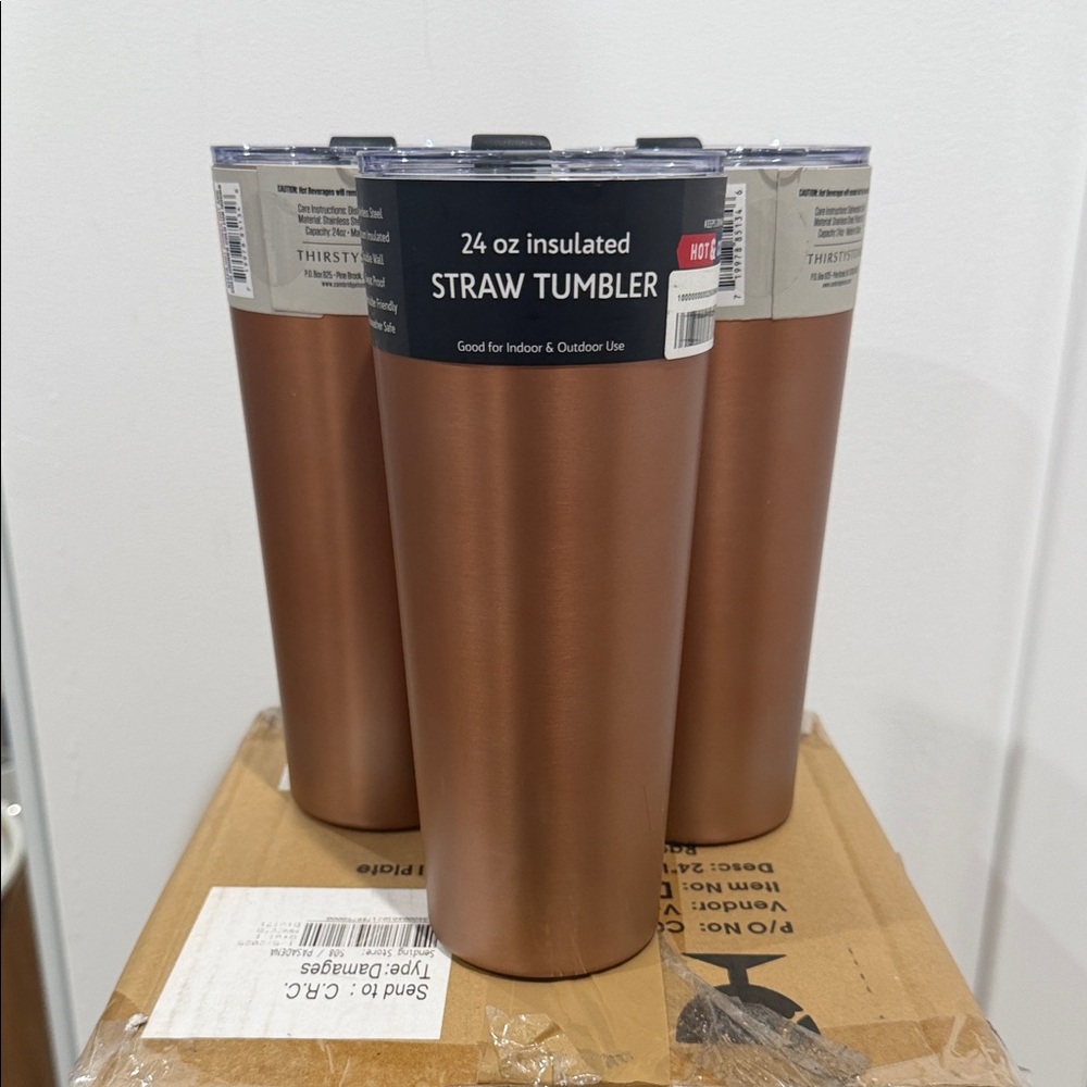 Thirstystone Copper Insulated Tumbler Set of 3